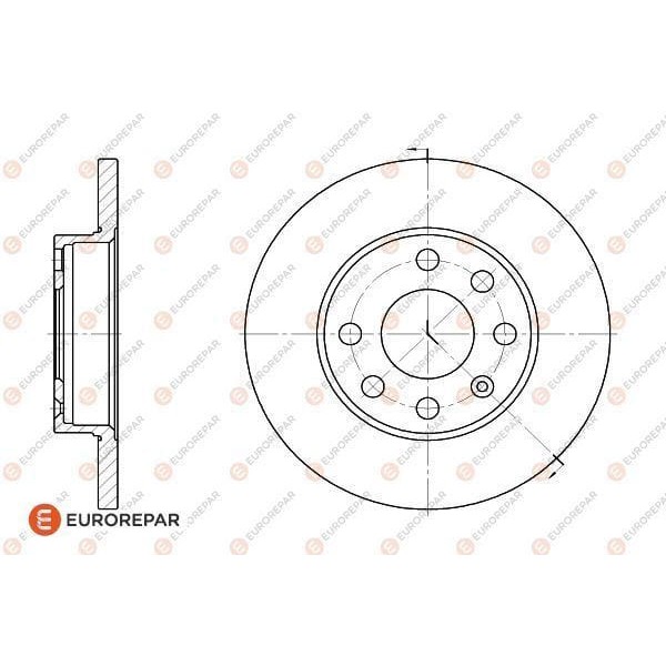 EUROREPAR (PSA) 1618866980 Erp Fren Diski Ön (6D 236Mm) Vectra A Astra F Corsa A-B 92- 