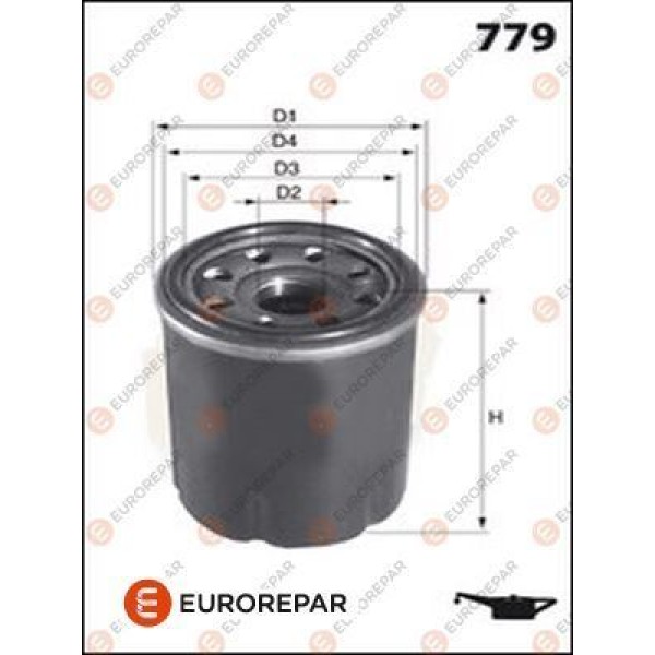 EUROREPAR (PSA) E149161 Erp Yağ Filtresi Toyota Corolla Vıı 2.0 D 