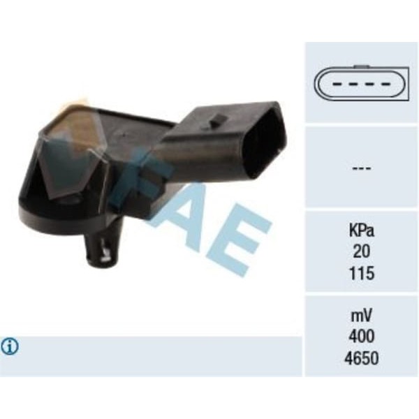FAE 15033 Basınç Sensörü Emme Golf V-Jetta III-Passat.V-Polo IV 1.4-2.0FSI-TFSI *Bgu*