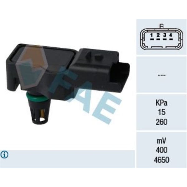 FAE 15075 Basınç Sensörü Hava Ds5 C4 Ds3 C4 Picasso C5 III C4 II Ds4 Rcz 308 3008 5008 Ep6Cdt