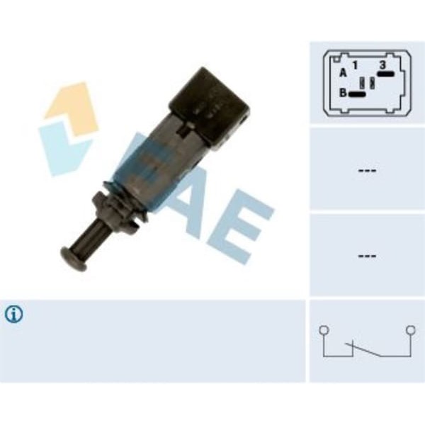 FAE 24890 Fren Müşürü Siyah2 Fiş Master Movano Vivaro CLIO II Kangoo Twingoo Logan 