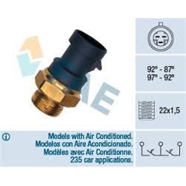 FAE 37910 Fan Müşürü Palio Tempra SLX Uno Marea 3 Fişli