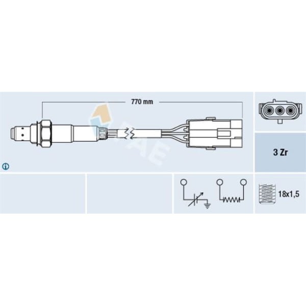 FAE 77115 Oksijen Sensörü CLIO-Twingo 1,2 D7F 
