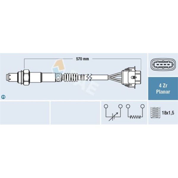 FAE 77154 Oksijen Sensörü Ön Astra G H Corsa C Agila Merıva 1.2 1.4 Katalızatör