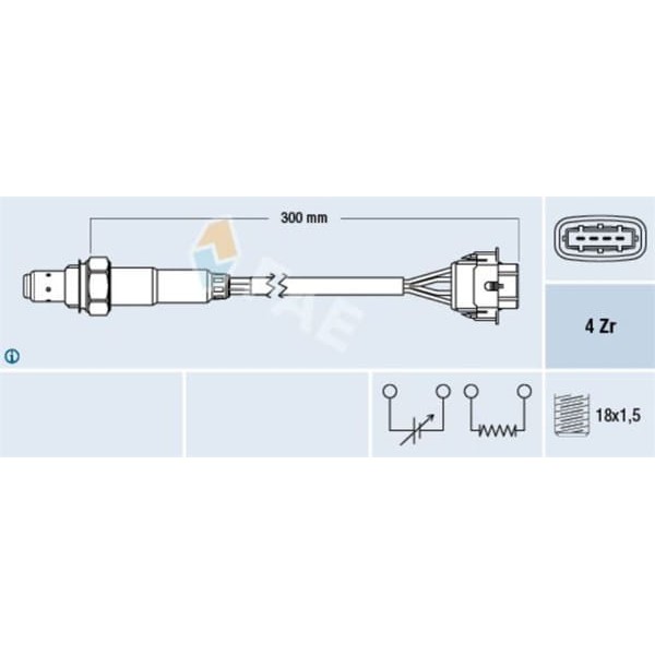 FAE 77246 Lambda Sensörü Astra G-Vectra.B 1.8 16V *Z18Xe* (P2)