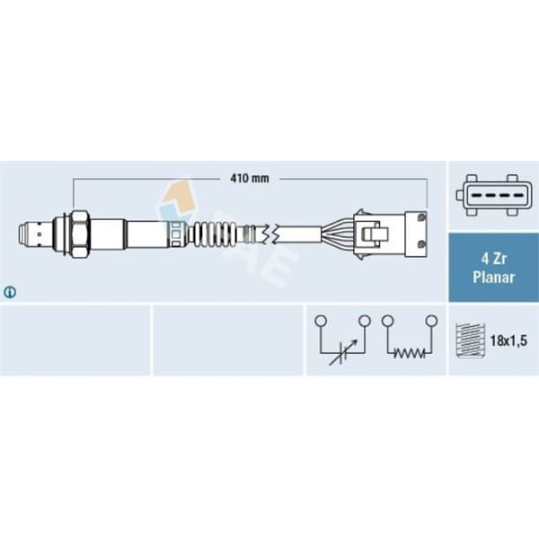 FAE 77282 Lambda Sensörü 98- Pt.206-207-306-307-1007 1.4-1.6 16V