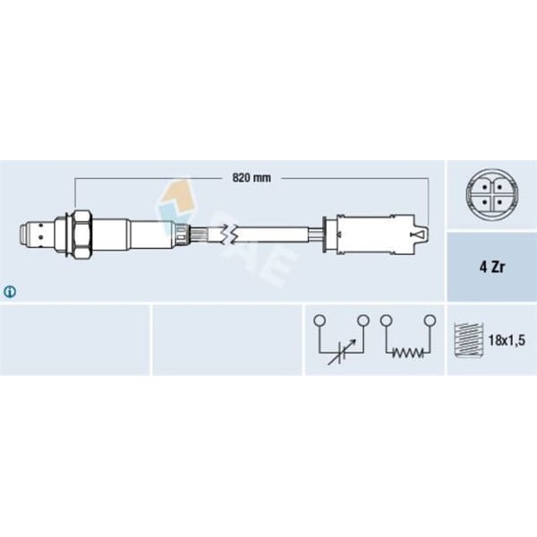 FAE 77327 Sensör Lambda E46 N 40/42/45/46