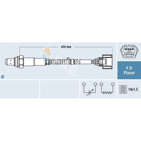 FAE 77649 Oksijen Sensörü M4R Latitude Laguna III 2007-