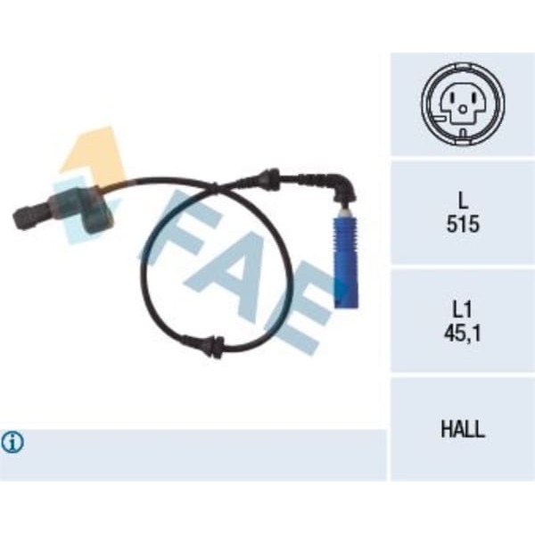 FAE 78033 Sensör Abs E-46 Ön Sağ 09/01 