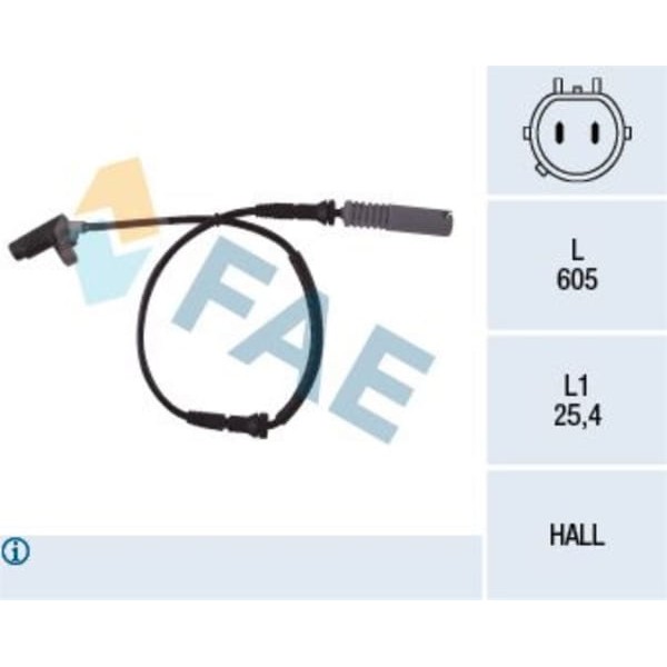 FAE 78042 Sensör Abs E-38 Ön 98-Kadar 3452 1 182 076