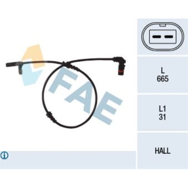 FAE 78088 Sensör Abs 204 Ön Sağ/Sol 