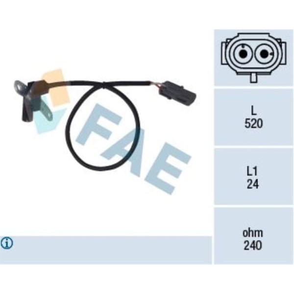 FAE 79024 Krank Mil Sensörü Laguna Megane R21 Safrane Scenic 2.0 16V