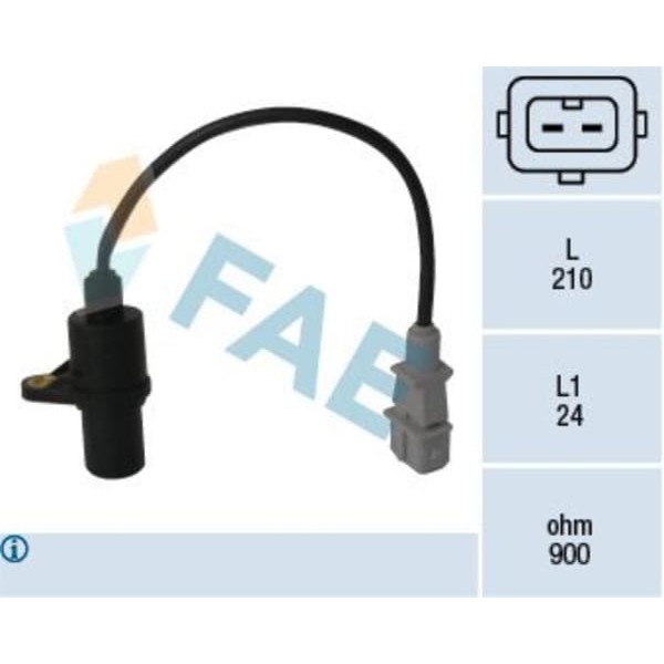 FAE 79047 Krank Pozisyon Sensörü 2 Fişli Accent 2000-2005 Getz 2002-2005 Elantra 2000-2006 / Cerato 