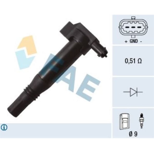 FAE 80273 Ateşleme Bobini P301 P2008 P308 P108 P208 C Elysee C4 Picasso C1 (B4) Ds3 C