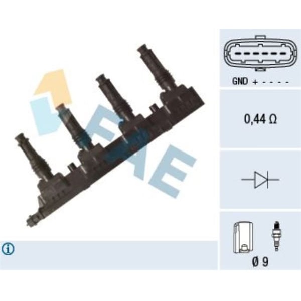 FAE 80350 Ateşleme Bobini Agila A 00-08 Z12Xep Merıva A 03-10 Z14Xep Tigra B 04-09 Z14Xep Astra G 98