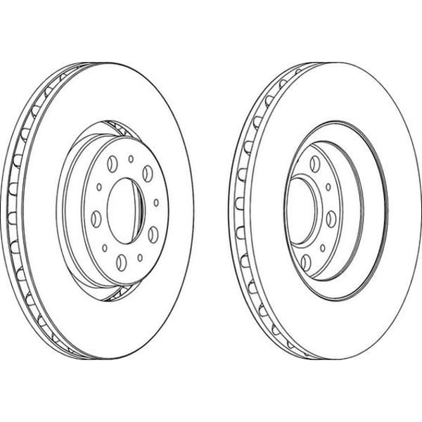 FERODO DDF1078C Ön Fren Aynası Volvo S60 00 S80 98-06 V70 97-00 2.0-2.3-2.4-2.5-3.0-2.9 305×25×5Dlxh 