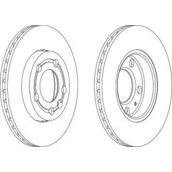 FERODO DDF1164 Fren Diski Ön Polo IV 01- Fox 05- / Fabia I 99- Fabia II 07- 239X18 5 Delık Havalı 