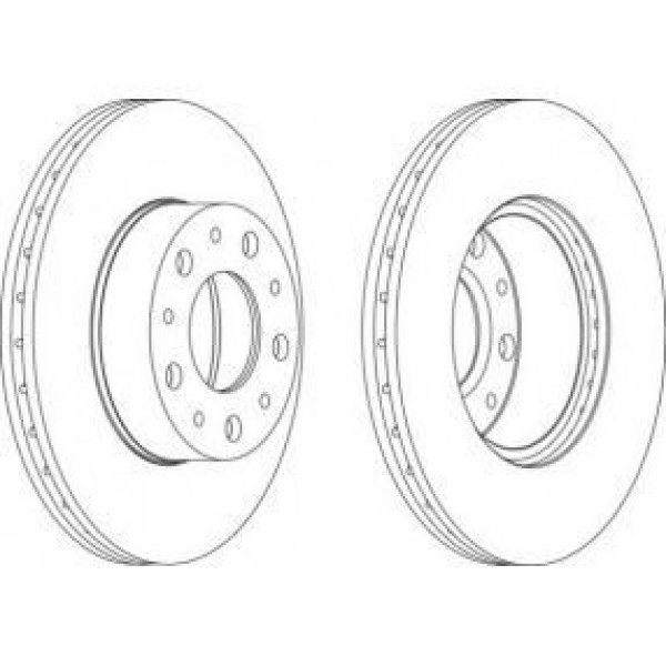 FERODO DDF1170 Ön Fren Aynası Boxer I-Iı 94-Jumper I-Iı 94-Ducato I-Iı 94-(280X24X5Dlxhavalı) 