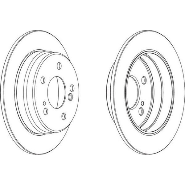 FERODO DDF122 Fren Diski Arka Mercedes W124 W201 83-95 Düz 258Mm