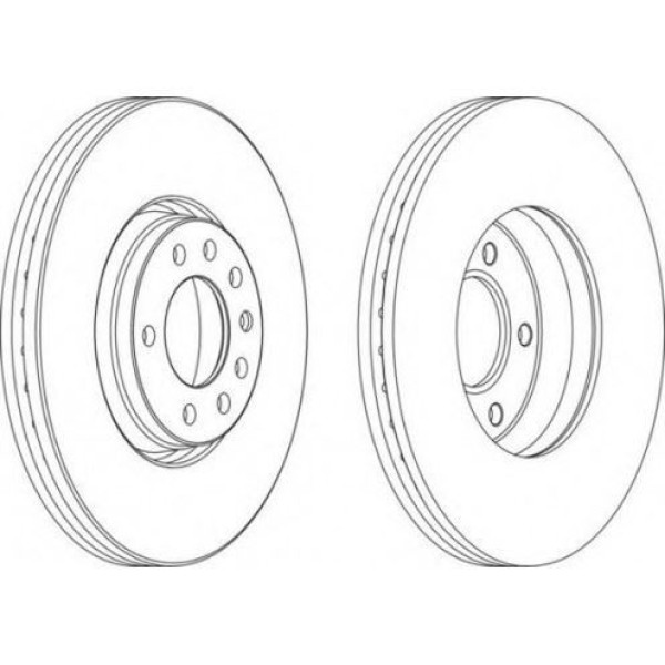 FERODO DDF1261 Fren Diski Ön Astra G H Zafira 01-Merıva B Ssab 9-3 1.6 2.0 1.9Cdtı 308×25×7Dlxhavalı