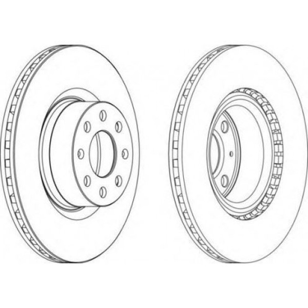 FERODO DDF1298 Fren Diski Ön Punto Evo 09- / Corsa D 06- Corsa E 14- Adam 13- Havalı 284,4Mm 