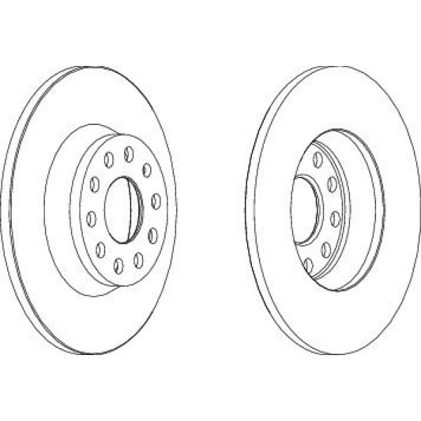 FERODO DDF1306 Fren Diski Arka Golf V 03- Golf VI 08- Eos 06- Jetta III 05- Passat B6 B7 Cc Sharan 1 