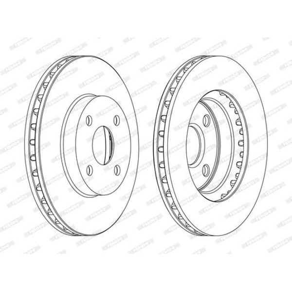 FERODO DDF1309C Ön Disk Toyota Corolla E12