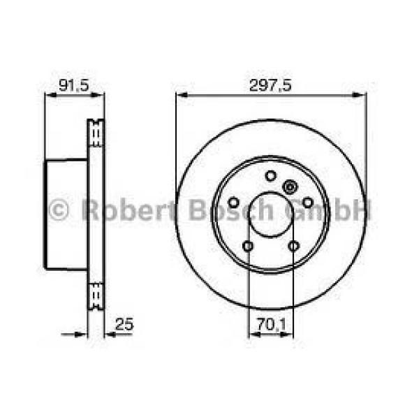 FERODO DDF1379C-1 Fren Diski Ön Adet Landrover Discovery 4.0 V8 98-04 Discovery 2.5 Td5 99-04 297-5D