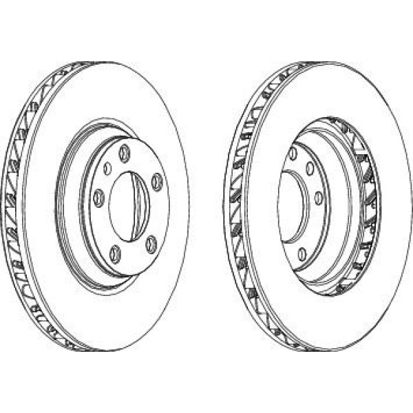 FERODO DDF1408LC-1 Fren Diski Ön Sol Touareg 7L 02- / Q7 06- / Cayenne Panamera 09- 350 5 Delık