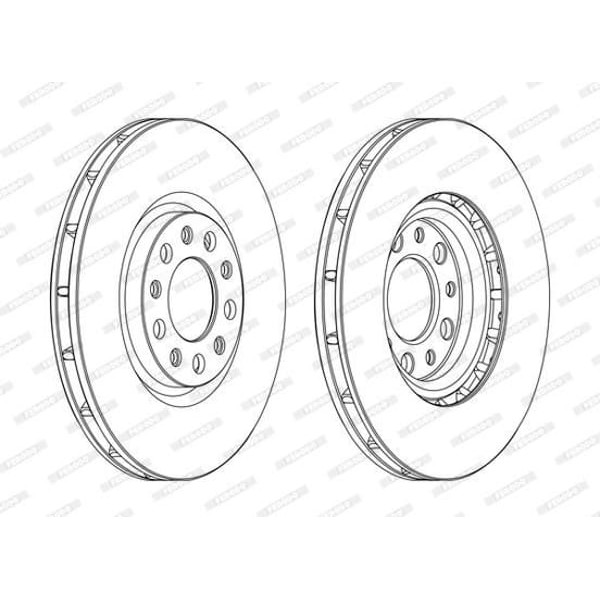 FERODO DDF1451C Alfa Romeo 159 Jtd-Jts Ön Fren Disk Takım 51767382 