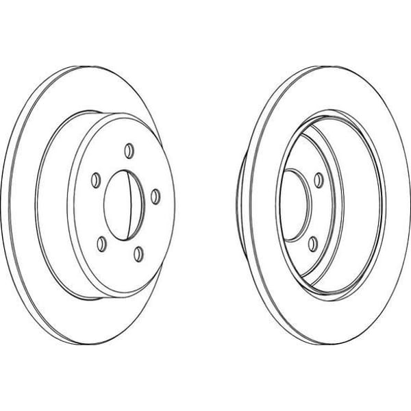 FERODO DDF1492 Fren Diski Arka Chyrsler Voyoger 95- Dodge Caravan 00-07 Dolu 5 Delık