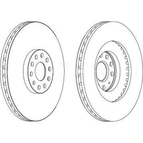 FERODO DDF1504C-1 Fren Diski Ön Golf VI 08- Passat Cc Scırocco 08- / A3 03- / Leon 06- / Superb 08-