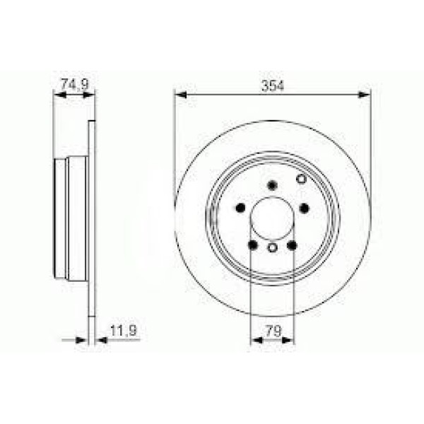 FERODO DDF1518C-1 Fren Diski Arka Adet İnce Landrover Range Rover Sport 3.0 Td 6V 4.4 02- 4.2 05- 3.