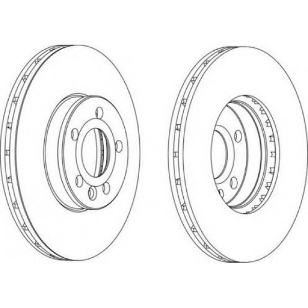 FERODO DDF1559 Ön Fren Aynası Sharan (95-10)T4 (90-98)Galaxy (95-06)Alhambra (96-10)(300X26X5Xhavalı