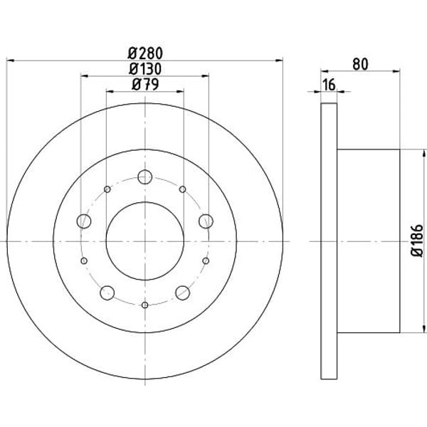 FERODO DDF1574 Fren Diski Arka 18Q Ducato III 06- / Boxer III 06- / Jumper III 06- Düz 280Mm