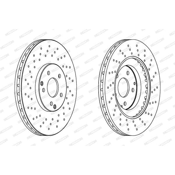 FERODO DDF1582C1 Fren Diski Ön Mercedes W203 C209 A209 R171 Sport 