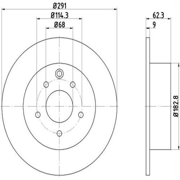 FERODO DDF1590 Fren Diski Arka Juke 10- Qashqai 07- Pulsar 14- Düz 292Mm 