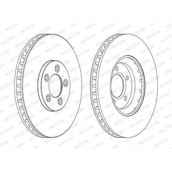 FERODO DDF1648C Ön Fren Aynası Jaguar Stype 2.5 V6-3.0 V6-4.2 V8-2.7 D 99-07 Xj 3.0-3.5-4.2-2.7 D 03 