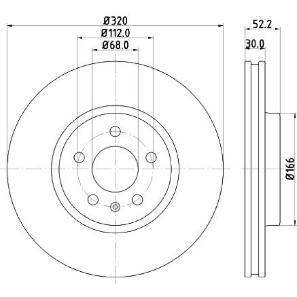 FERODO DDF1664 Fren Diski Ön A4 07- A5 08- Q5 1.8 2.0 TDI 2.7 TDI 3.0 TDI Caba Cahb Ccwb