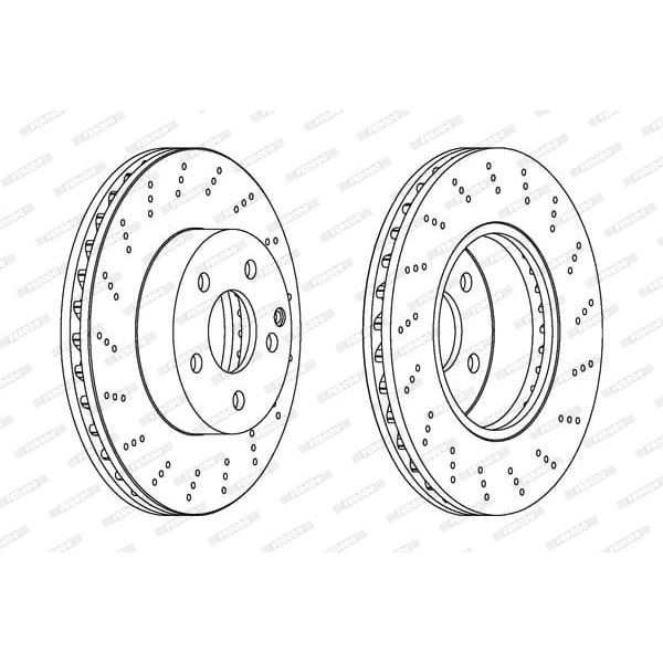 FERODO DDF1693C Fren Diski Ön Mercedes C Serie (C204) C180-C220-C250-C350 11- (S204-W204) C200-C220-