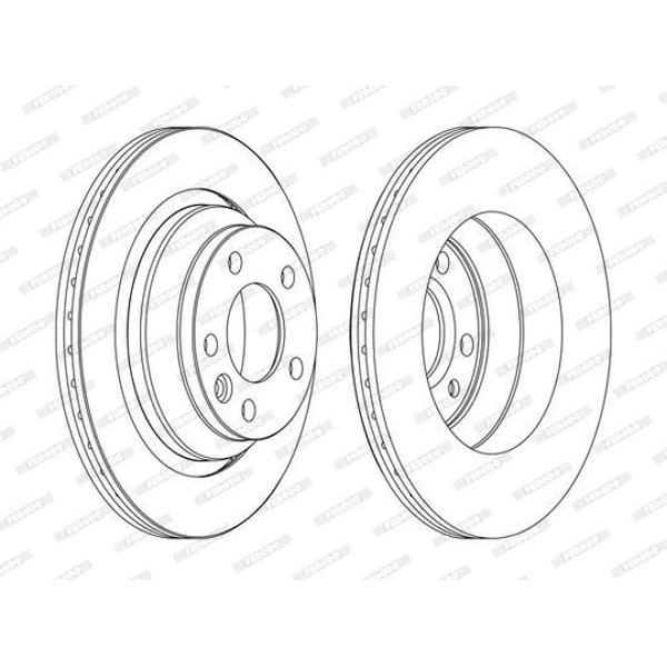 FERODO DDF1698C Arka Fren Diski Touareg 3.0 V6 TDI3.2 V63.6 V6 Fsı4.2 V8 Fsı4.2 V86.0 W12 Havalı Tak