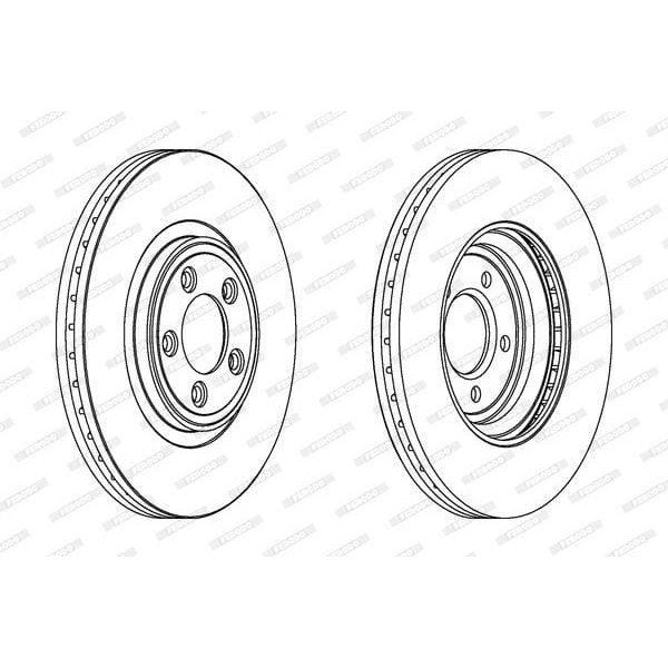 FERODO DDF1702C-1 Fren Diski Ön Adet Jaguar Xf 08-Rover 326Mm 5 Delık 46Mm Yükseklik
