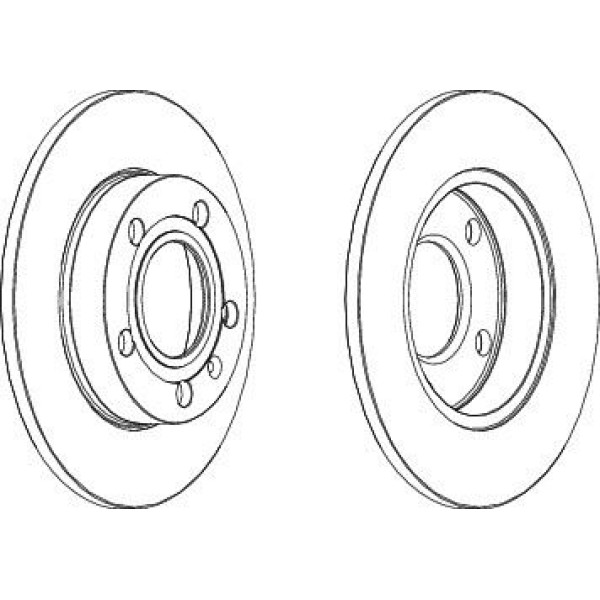 FERODO DDF1709 Fren Diski Arka A4 00-09 / Exeo 09- 245X9.9 10 Delık