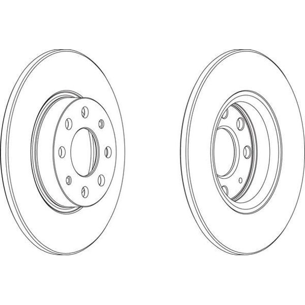 FERODO DDF1784 Fren Diski Ön 1.3 Mj 75Hp 1.4 77-95Hp Havalı 257Mm