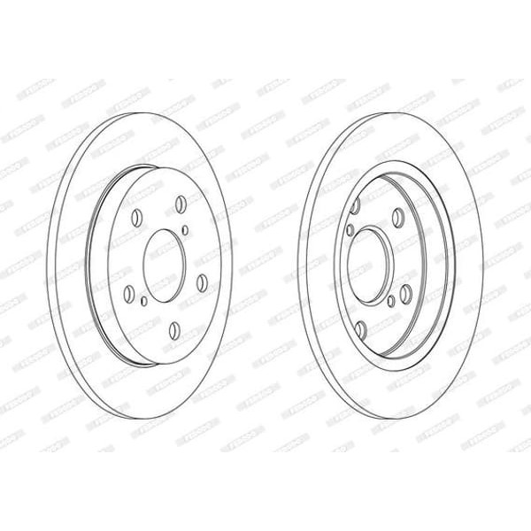 FERODO DDF1788C Arka Fren Diski Corolla Vvtı 02-Auris (259,0Mm)