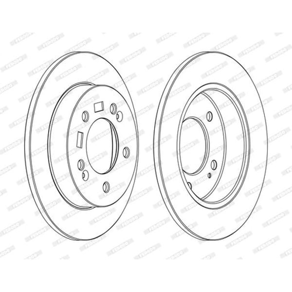 FERODO DDF1874C Arka Fren Diski Ix20Venga 1.4-1.6 10- (Benzin-Dizel)