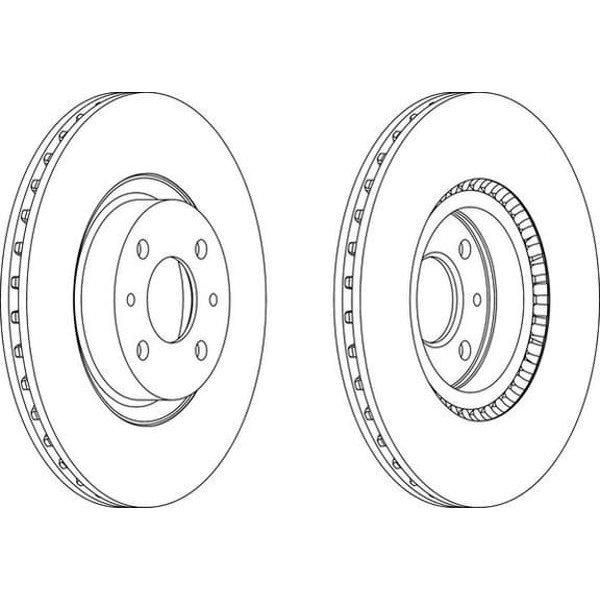 FERODO DDF220 Fren Diski Ön Linea 07- Doblo 06- Marea 96- Bravo Idea 04- Stilo 01- Havalı 284Mm