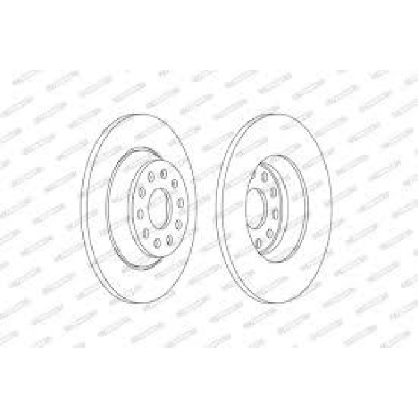 FERODO DDF2506C Arka Fren Aynası Golf Vıı 1.2 Tsı-1.4 Tsı-1.4 Tgı-2.0 Gtı 12- Golf Sportsvan 1.6 TDI