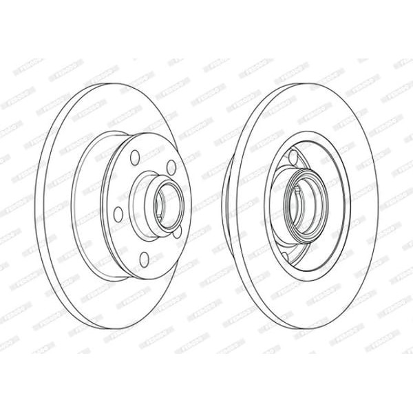 FERODO DDF266C1 Arka Disk Corrado-Golf III 4Wd -Golf III-Passat 81-88 88-97 -Vento-Seat Toledo I
