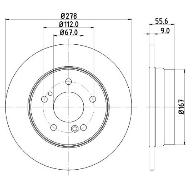 FERODO DDF819 Fren Diski Arka Mercedes W124 Düz 278Mm